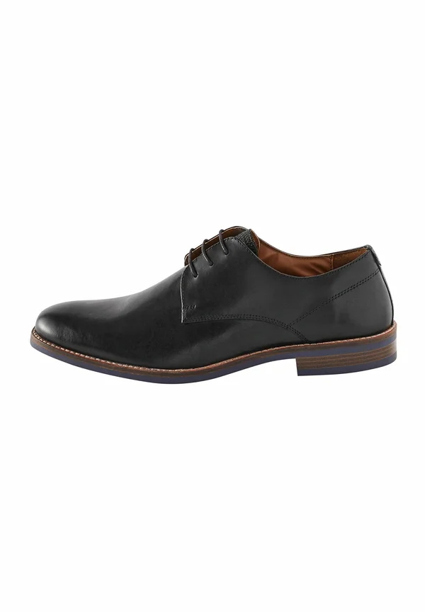 WIDE FIT - DERBY WITH CONTRAST - Business-Schnürer - black