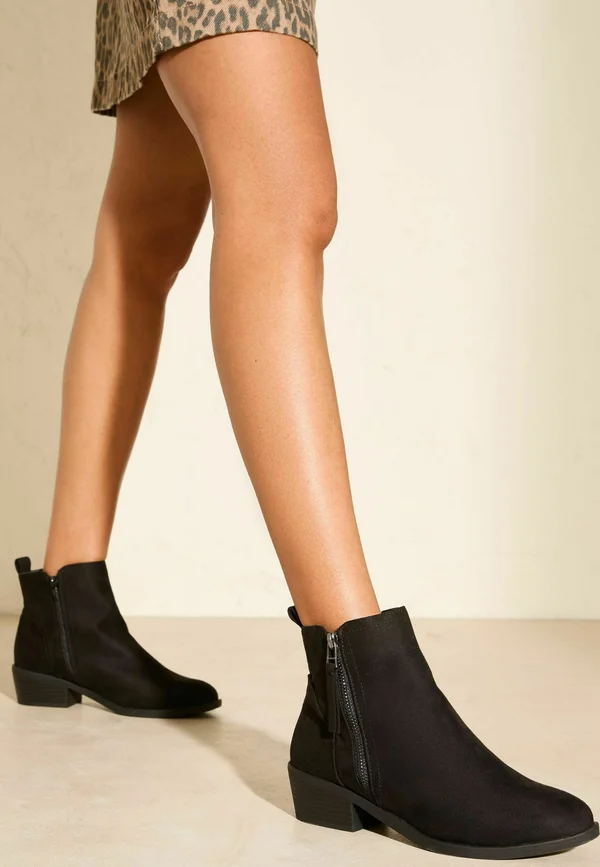 WIDE FIT - MID BLOCK - Ankle Boot - black