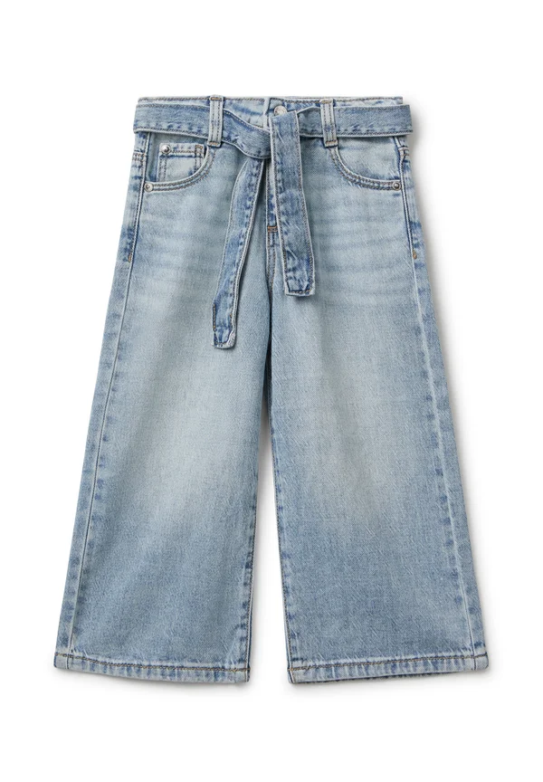 WIDE FIT WITH SASH - Flared Jeans - blue