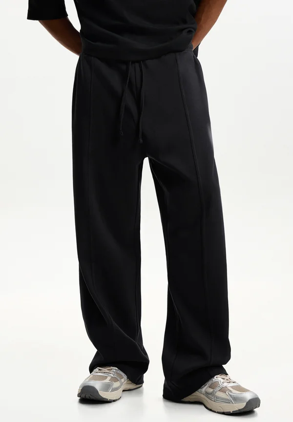 WIDE-LEG  - Jogginghose - black