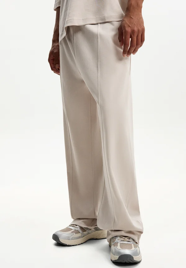 WIDE-LEG  - Jogginghose - stone