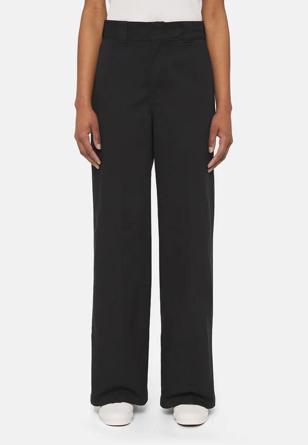 WIDE LEG PANT - Stoffhose - black