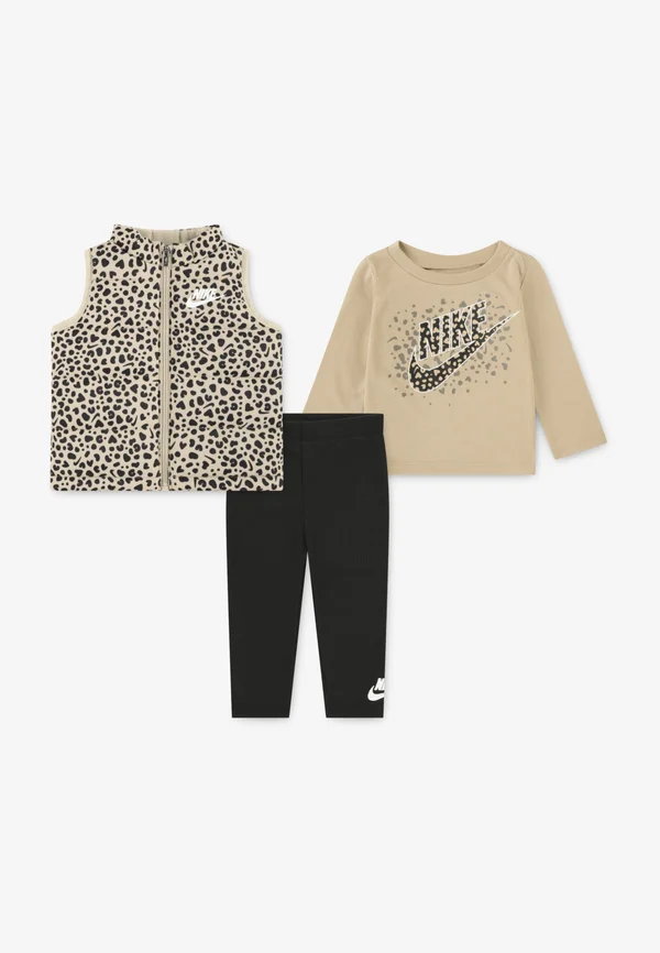 WILD WARMTH  SET - Weste - black/beige