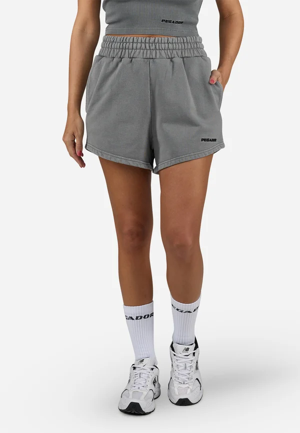 WILUNA HIGH WAISTED - Jogginghose - vintage grey/black gum