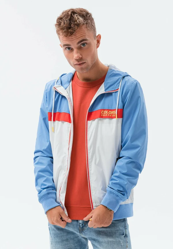 Windbreaker - blue white