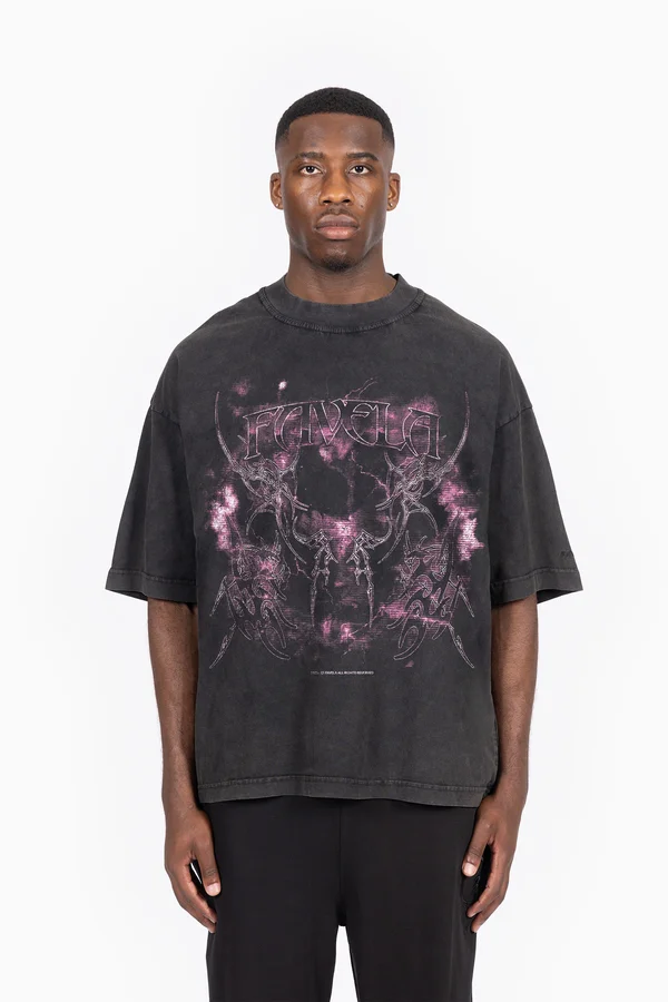 WING UNISEX - T-Shirt print - black washed