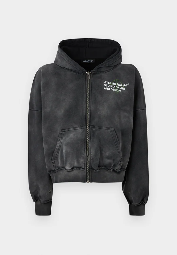 WING ZIP HOODIE UNISEX  - Kapuzenpullover - black