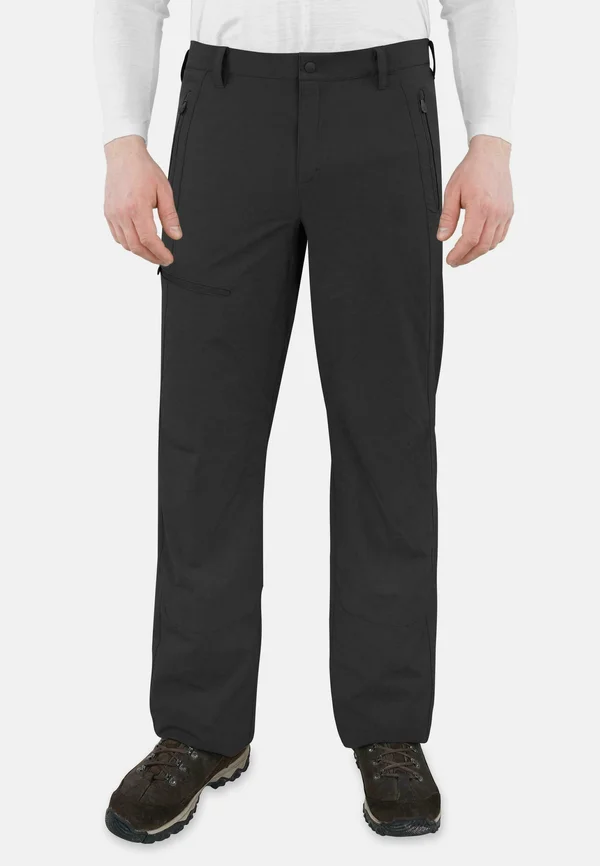 WINTER GEFÜTTERTE SOFTSHELL THERMO MIT FLEECEFUTTER UND LATZ - Stoffhose - stone, black