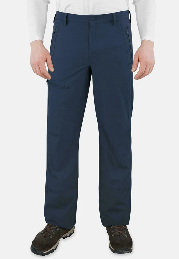 WINTER GEFÜTTERTE SOFTSHELL THERMO MIT FLEECEFUTTER UND LATZ - Stoffhose - navy