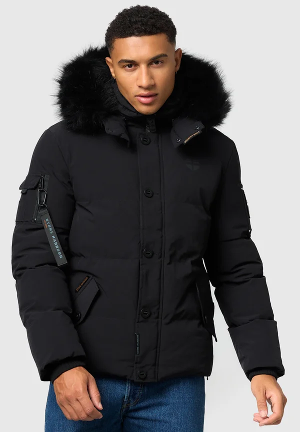 Winterjacke - mottled black