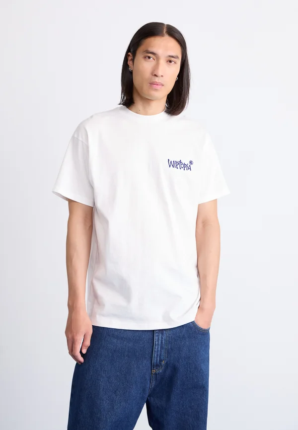 WIPTOPIA SCRIPT - T-Shirt print - white/blue