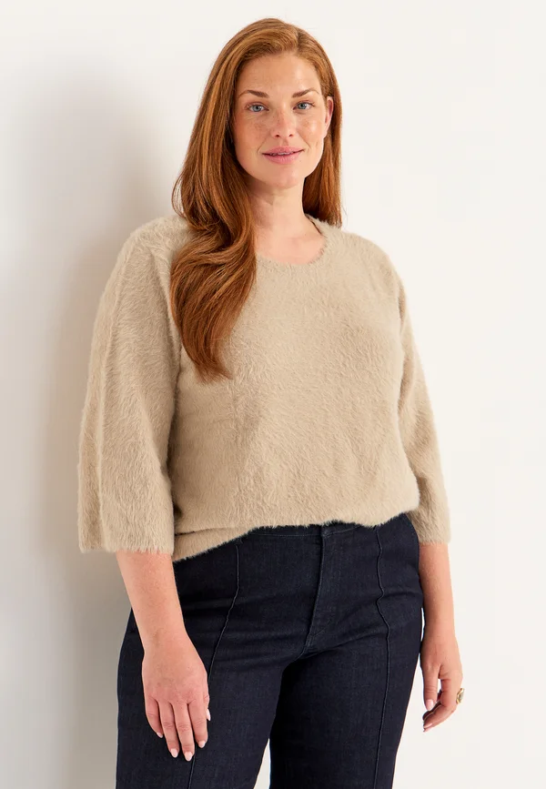 WITH 3/4 SLEEVES - Strickpullover - beige