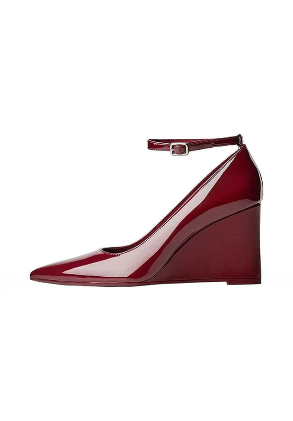 WITH ANKLE STRAP - High Heel Pumps - red