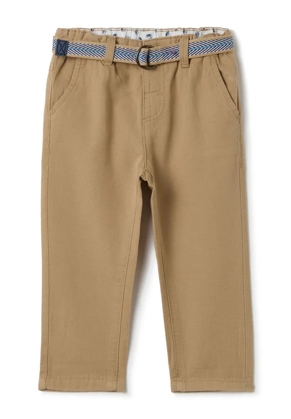 WITH BELT - Stoffhose - beige