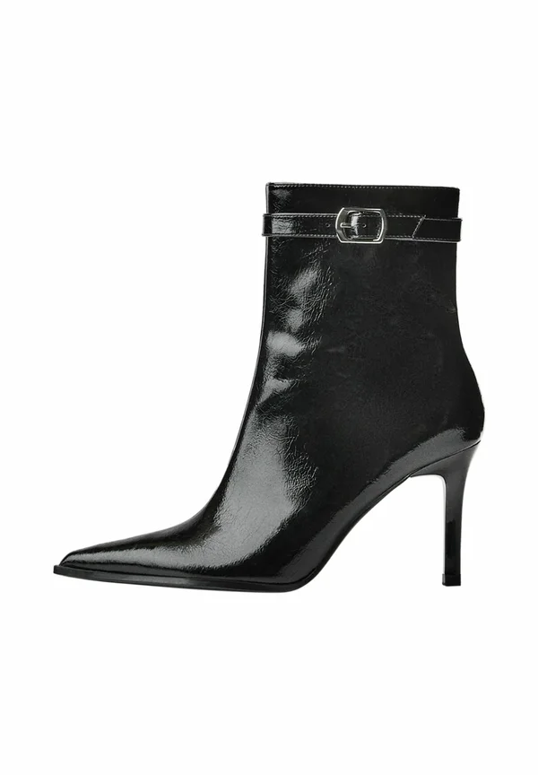 WITH BUCKLED STRAP - High Heel Stiefelette - black