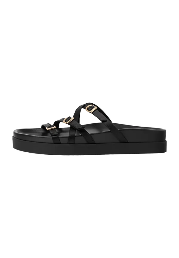WITH BUCKLES - Pantolette flach - black
