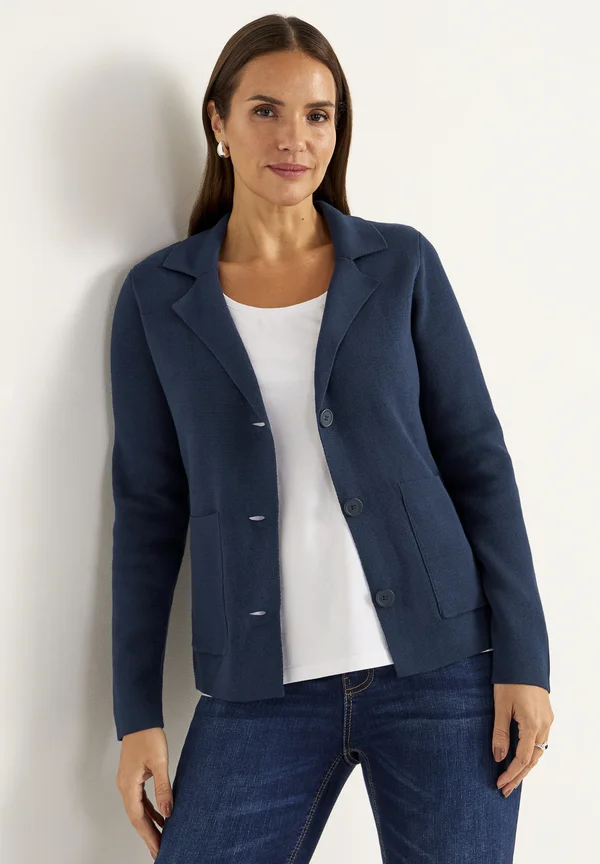 WITH BUTTONS - Blazer - navy
