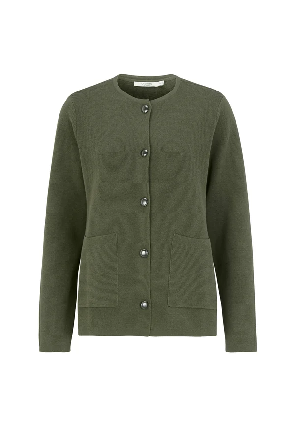 WITH BUTTONS - Strickjacke - green