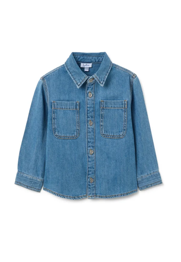 WITH COLLAR. - Hemd - denim blue