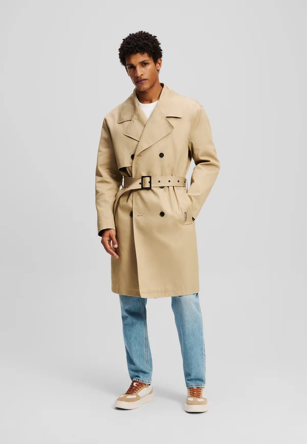 WITH DETACHABLE HOOD - Trenchcoat - summer beige