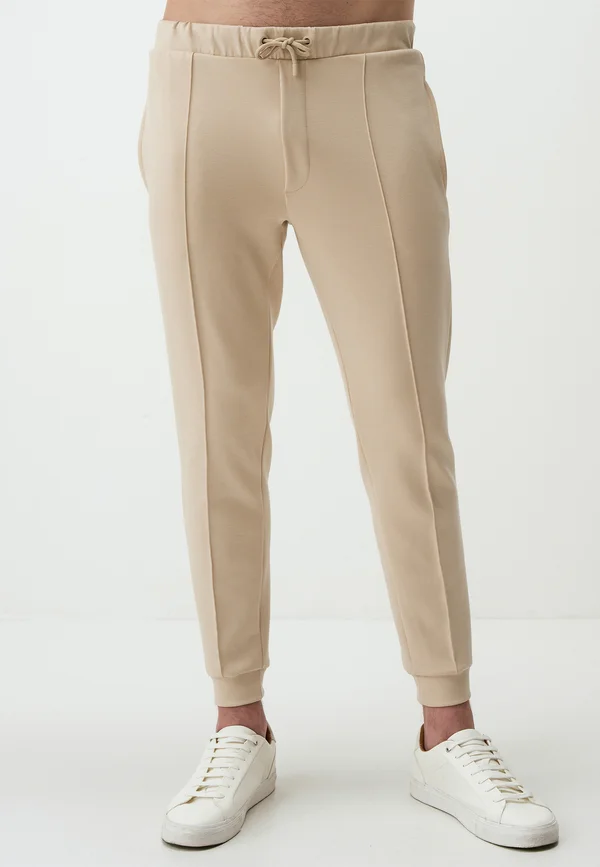 WITH ELASTIC WAISTBAND - Jogginghose - beige