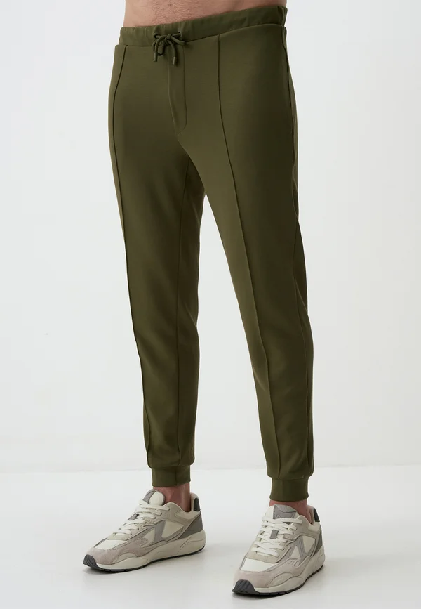 WITH ELASTIC WAISTBAND - Jogginghose - khaki