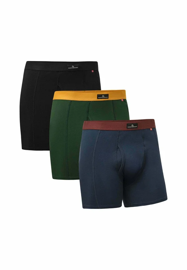 WITH FLY 3-PACK - Panties - mc black green navy