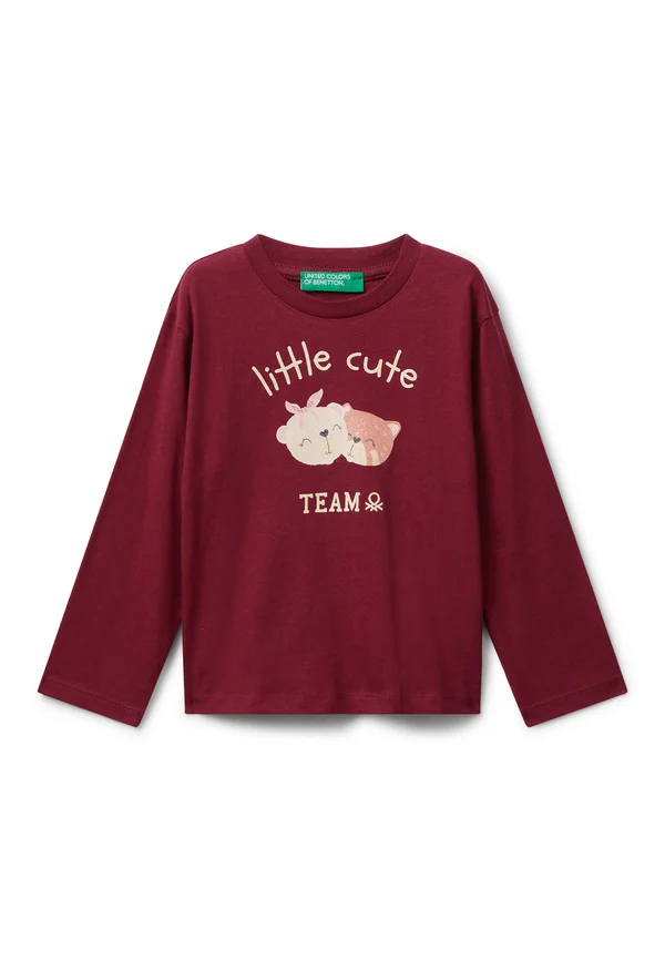 WITH GLITTERY PRINT  - Langarmshirt - red