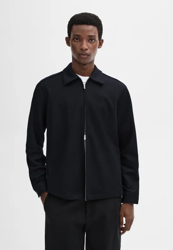 WITH HEM DETAIL - Strickjacke - dark blue