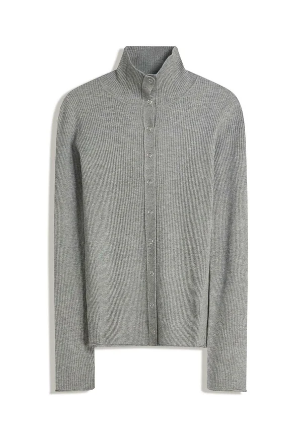 WITH HOOK-AND-EYE FASTENINGS  - Strickjacke - dark grey