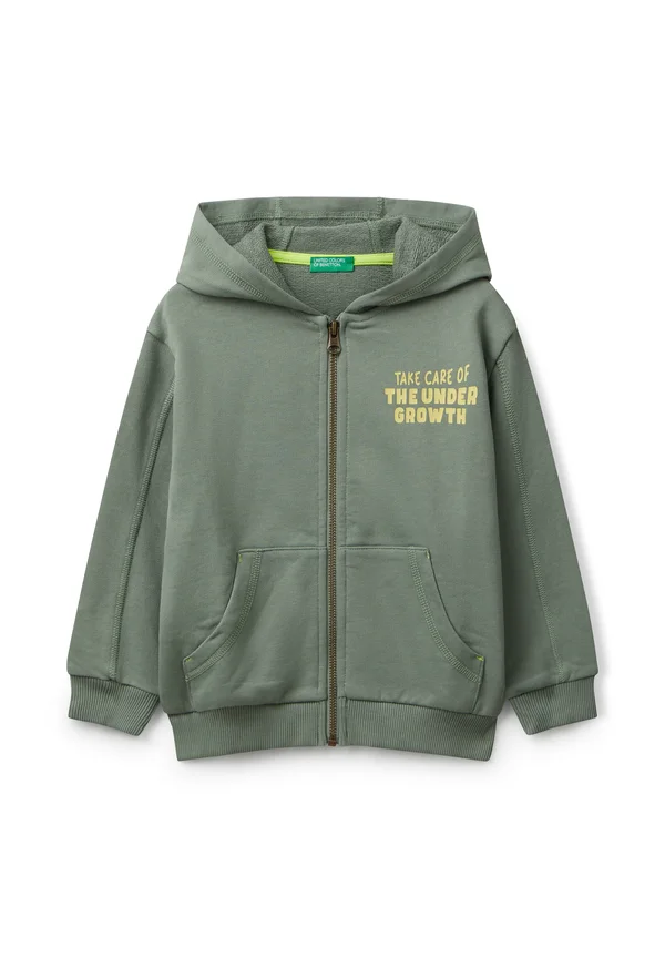 WITH KANGAROO POCKET - Sweatjacke - green