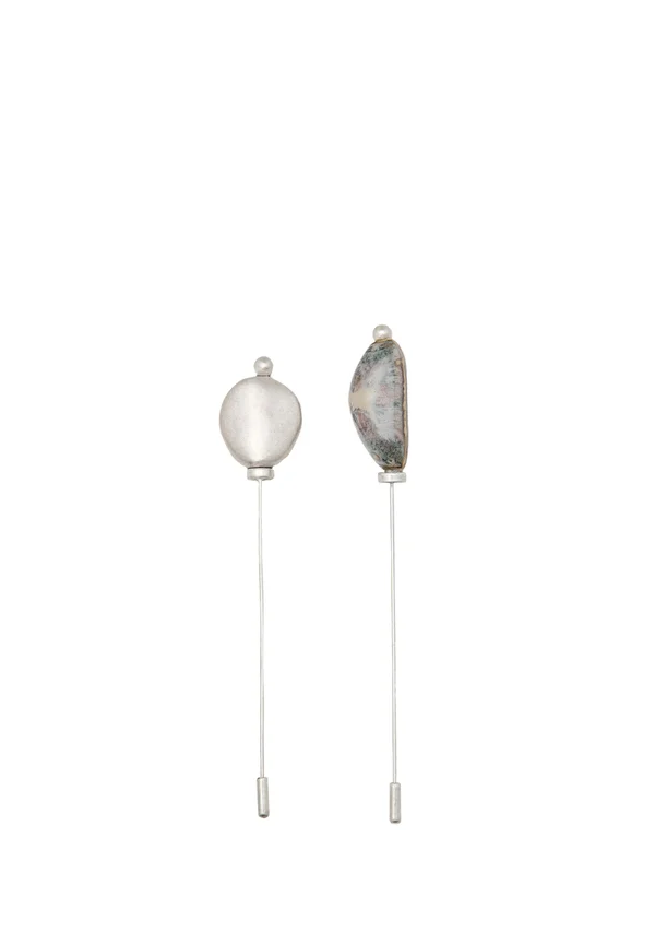 WITH LEAF PIECE 2 PACK - Brosche - blue