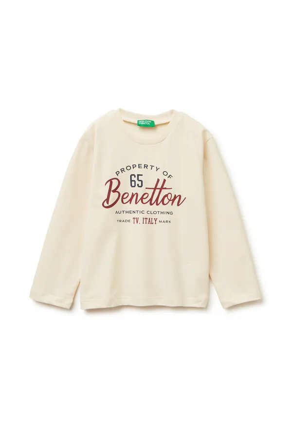 WITH LOGO PRINT - Langarmshirt - beige