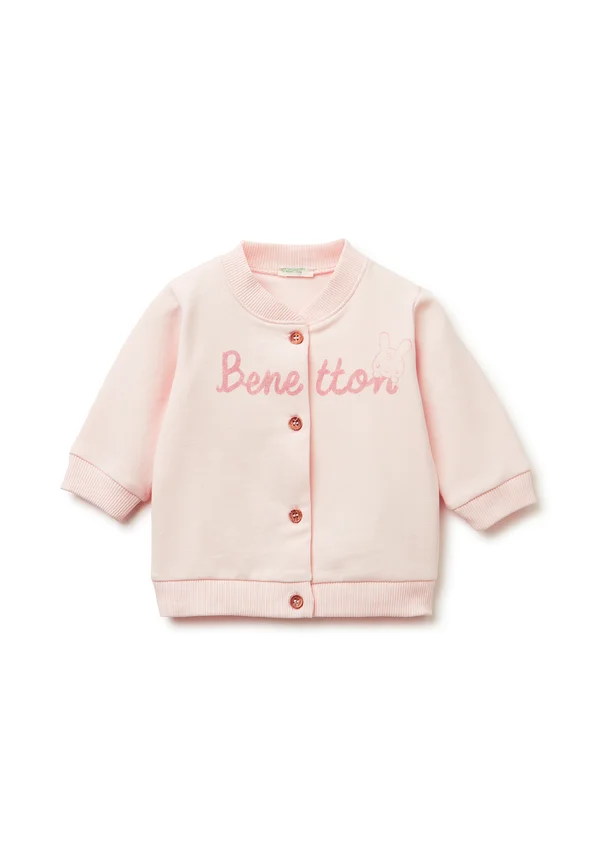 WITH LOGO PRINT - Sweatjacke - pink