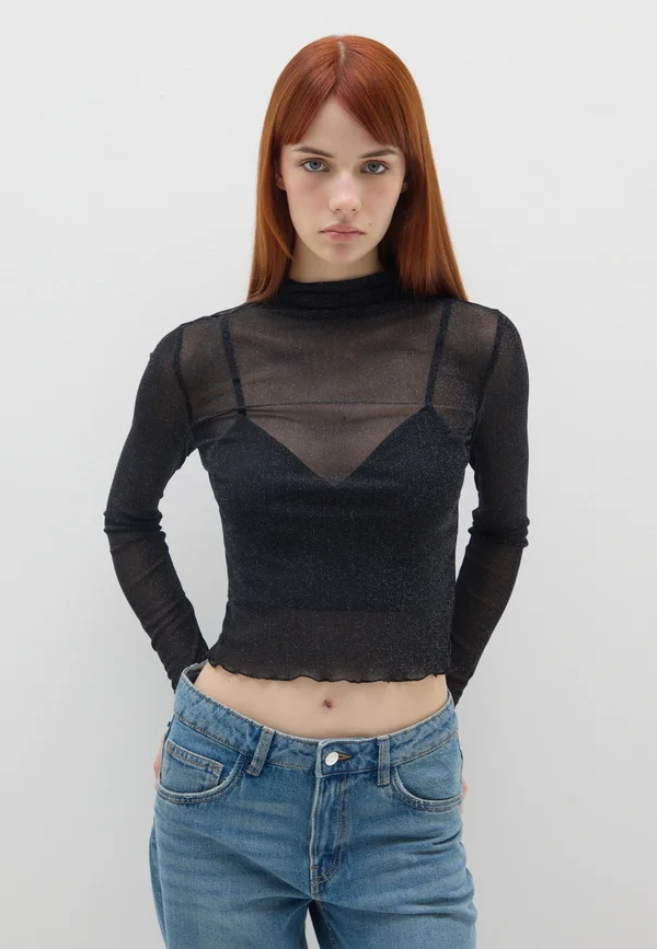 WITH LONG SLEEVES - Strickpullover - gunmetal