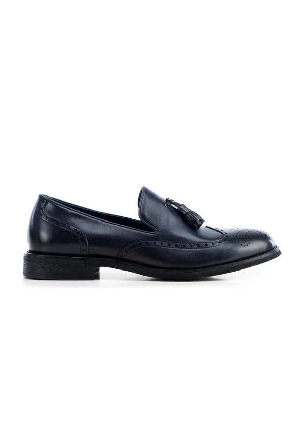 WITH PERFORATIONS - Business-Schnürer - dark blue