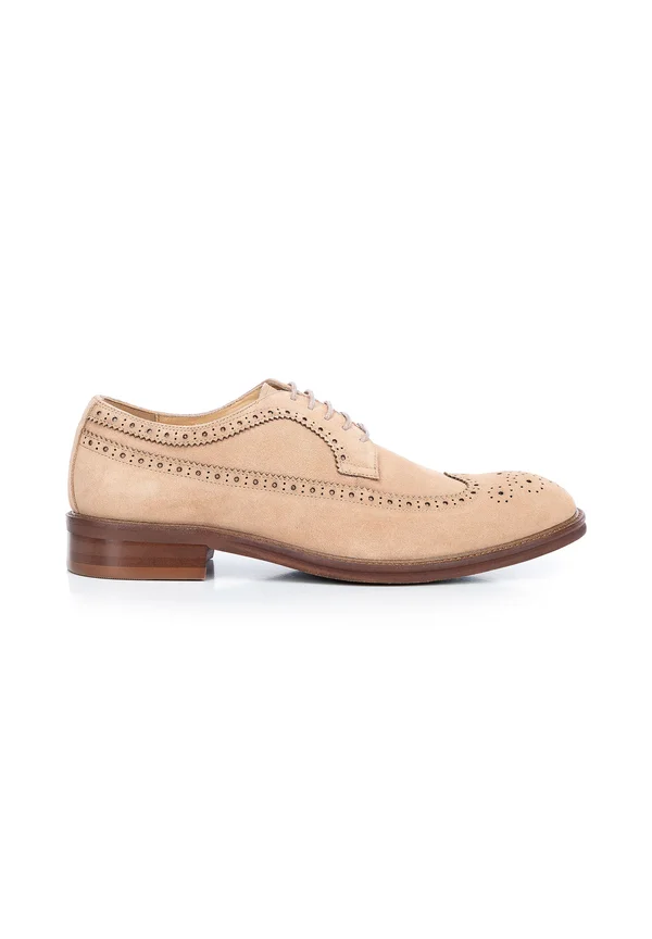 WITH PERFORATIONS - Business-Schnürer - light beige