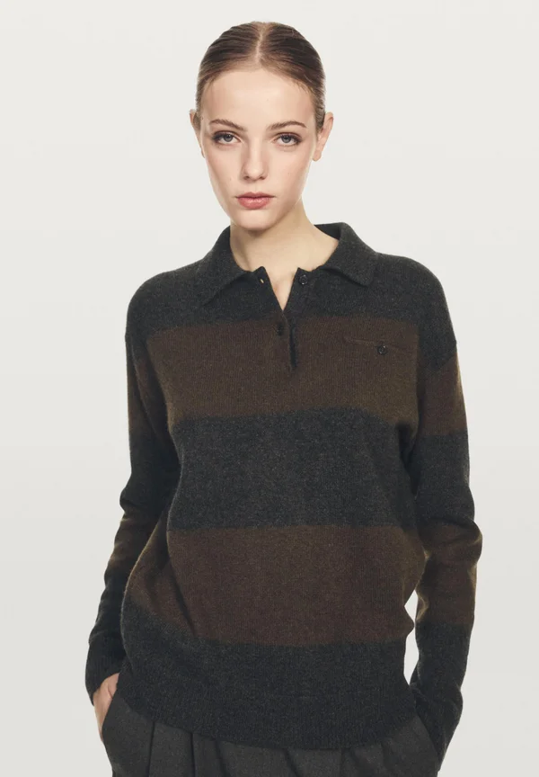 WITH POCKET DETAIL - Strickpullover - dark grey