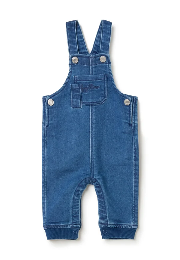 WITH POCKET - Latzhose - dark wash