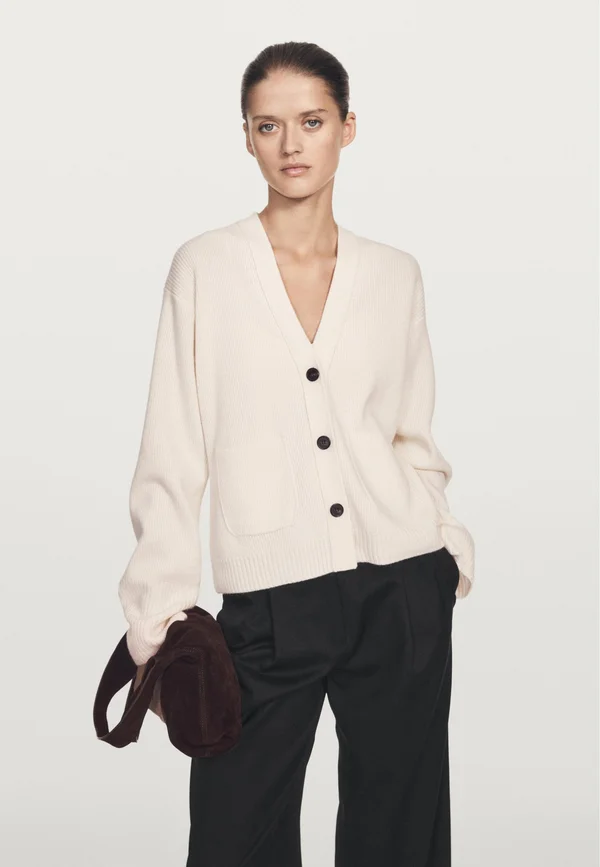 WITH POCKETS - Strickjacke - beige