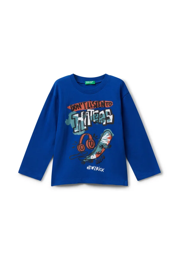 WITH PRINT - Langarmshirt - blue