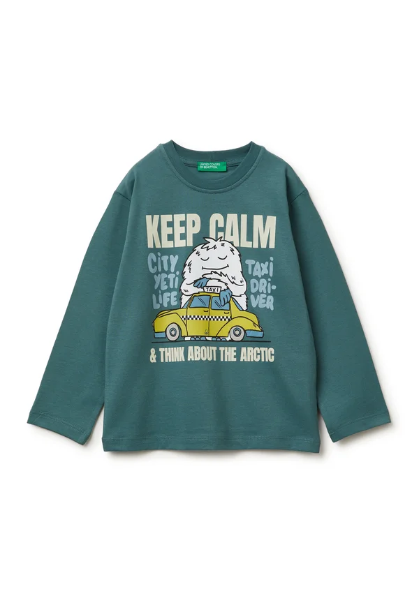 WITH PRINT - Langarmshirt - grey