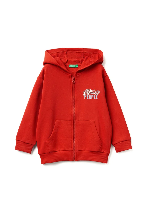 WITH PRINT - Sweatjacke - red