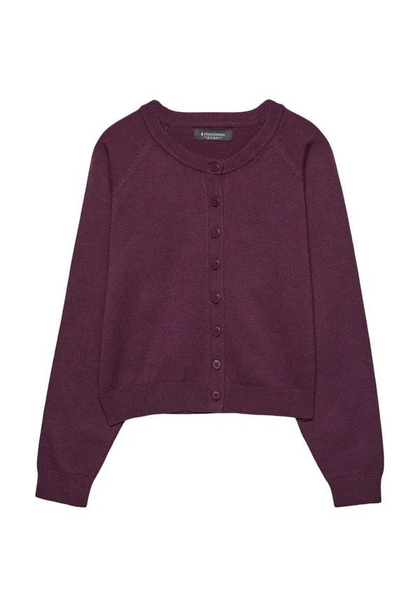 WITH RAGLAN SLEEVES  - Strickjacke - dark red