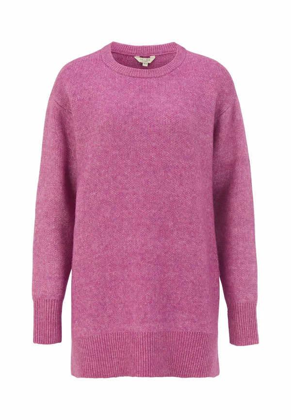 WITH SLITS - Strickpullover - cerise melange