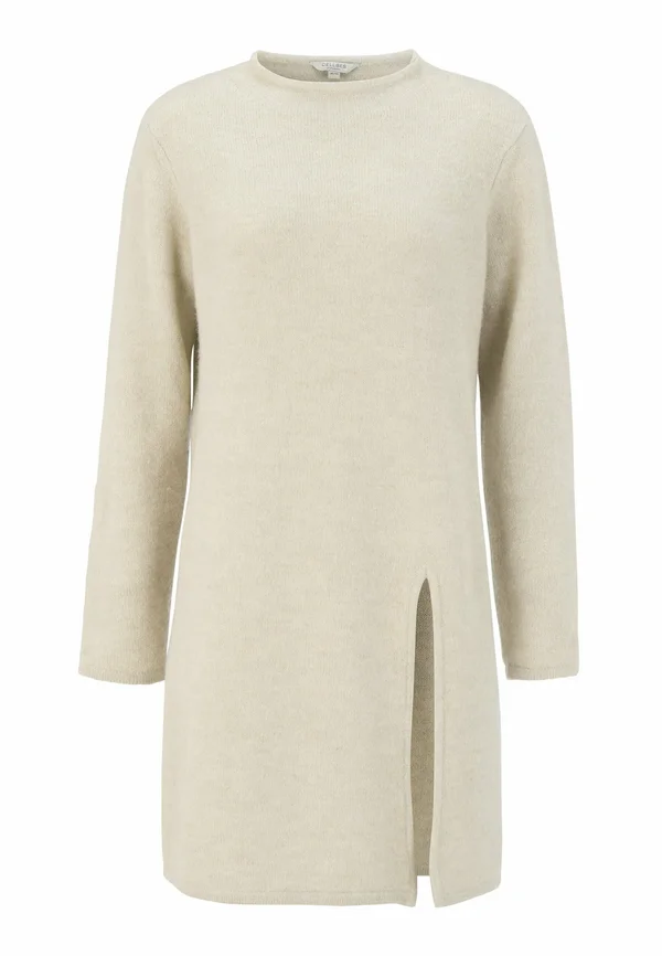 WITH VENT - Strickpullover - light beige melange