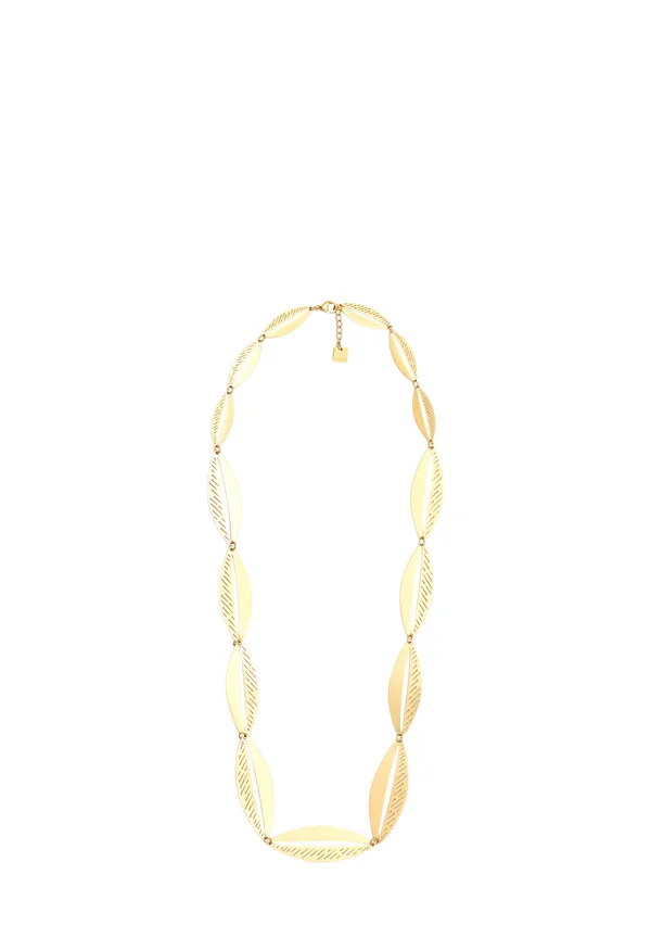 WITH WORKED LEAVES - Halskette - gold-coloured/brown