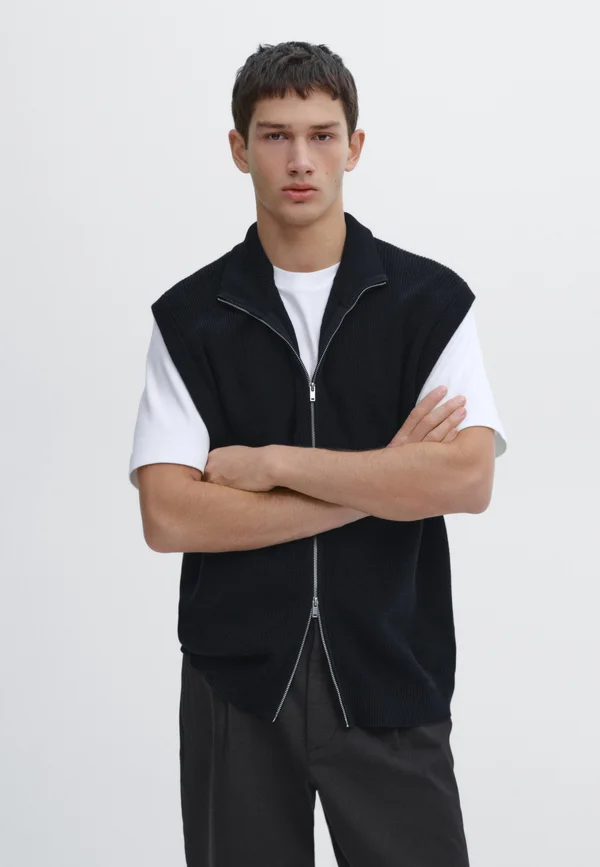 WITH ZIP - Strickjacke - dark blue