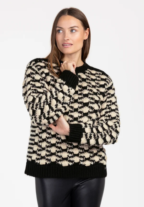 WKN INFLATE ROUND - Strickpullover - black