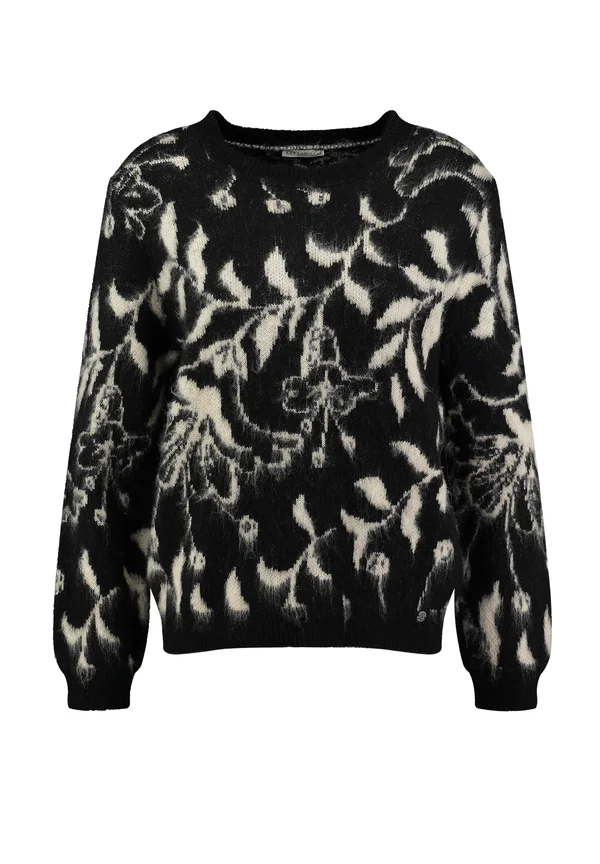 WKN PLANT ROUND - Strickpullover - black